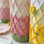 BUNDLE FLOWER MESH BAG CROCHET PATTERN