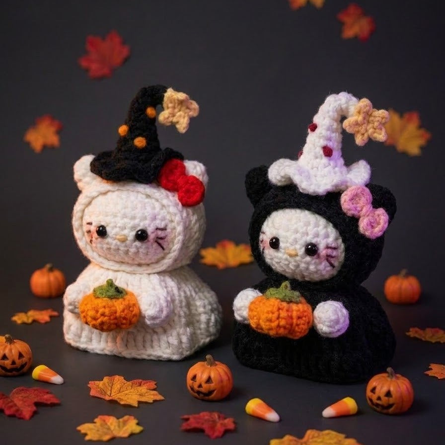 KITTY WITH PUMPKIN CROCHET PATTERN