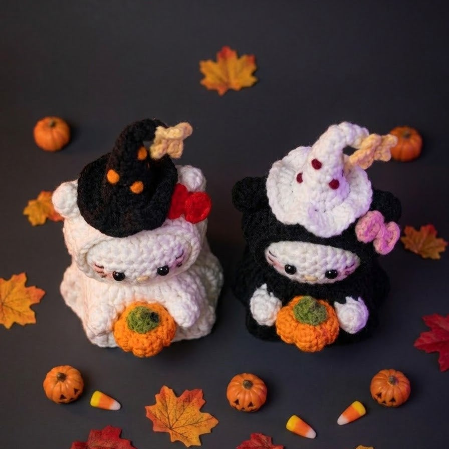 KITTY WITH PUMPKIN CROCHET PATTERN
