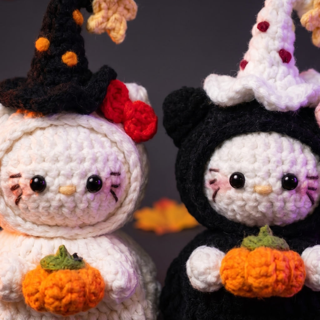 KITTY WITH PUMPKIN CROCHET PATTERN