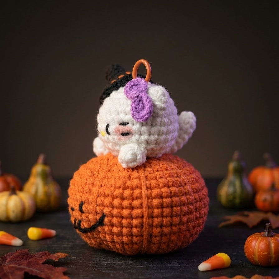 HELLO KITTY PUMPKIN CROCHET PATTERN