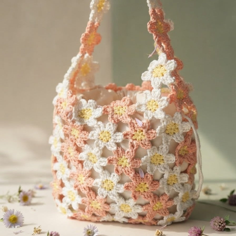 10_MIX COLOR FLOWER BAG CROCHET PATTERN