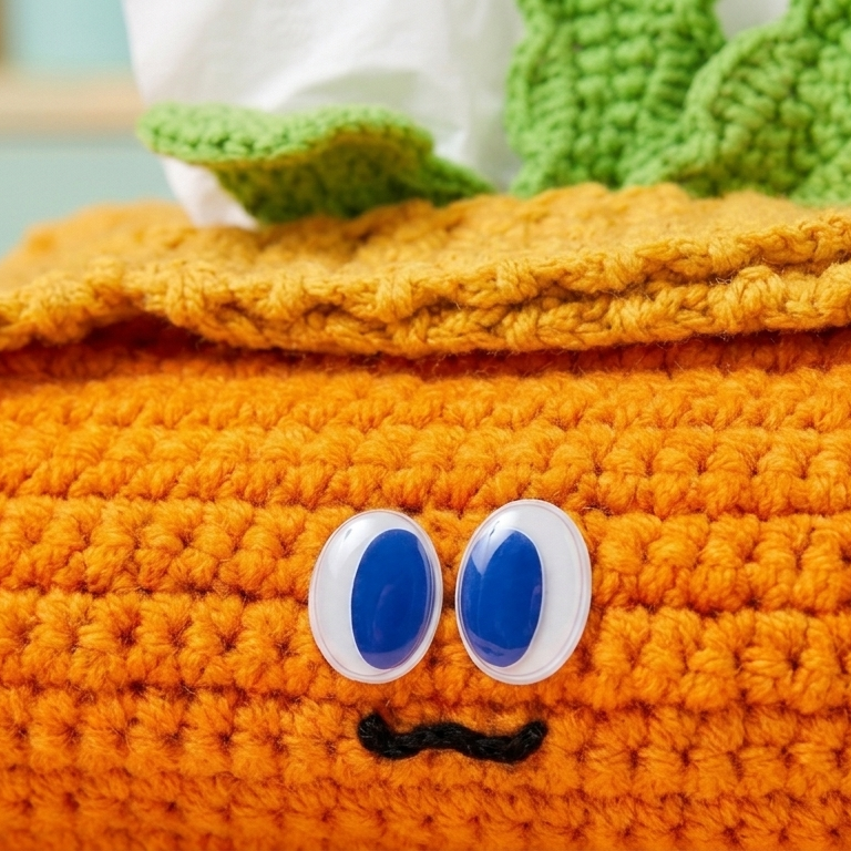 MR. CARROT TISSUE HOLDER CROCHET PATTERN