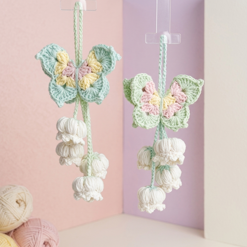 BUTTERFLY LILY CHARM CROCHET PATTERN