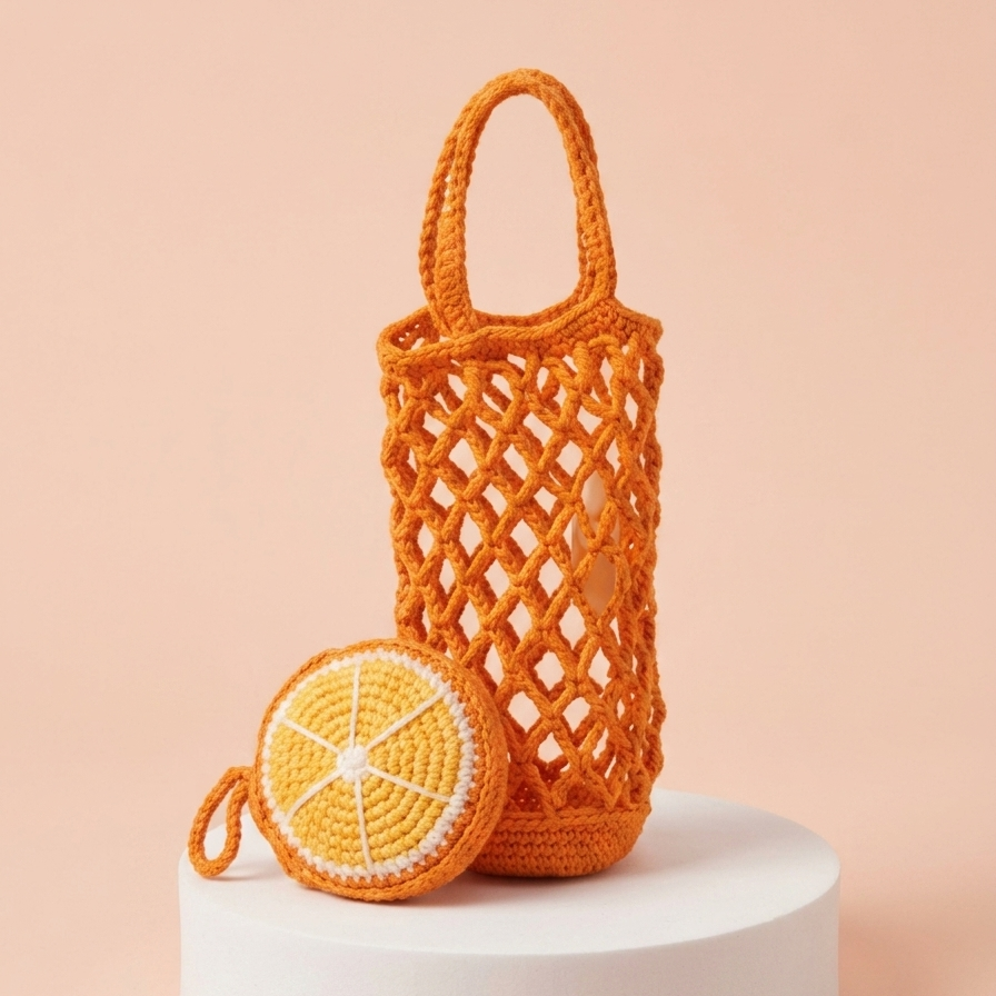 BUNDLE DRINK FRUIT MESH BAG CROCHET PATTERN