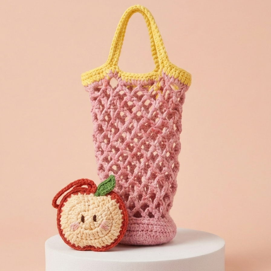 BUNDLE DRINK FRUIT MESH BAG CROCHET PATTERN